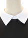 Black & White 1940s Shirt Collar Wednesday's Dress