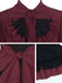 1950s Gothic Victorian Ruffled Bow Dress