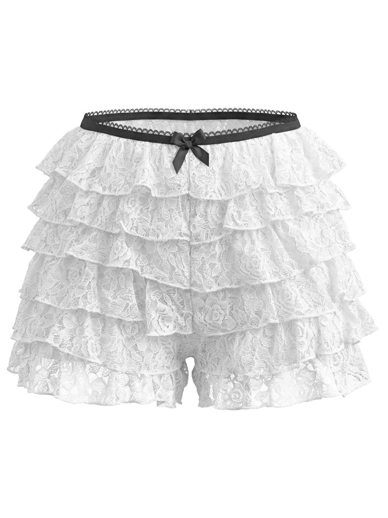 1950s Solid Lace Mini Shorts