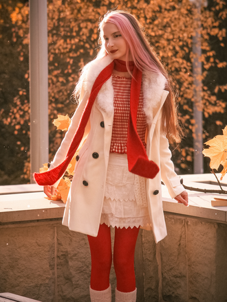1940s Removable Faux-Fur Collar Buttons Coat