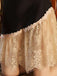 Black 1970s Lace Trim Spaghetti Strap Slip Nightgown