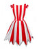 1960s Striped Halloween Evil Clown Slip Dress
