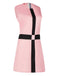 Pink 1960s The Queen’s Gambit Costume Sleeveless Dress