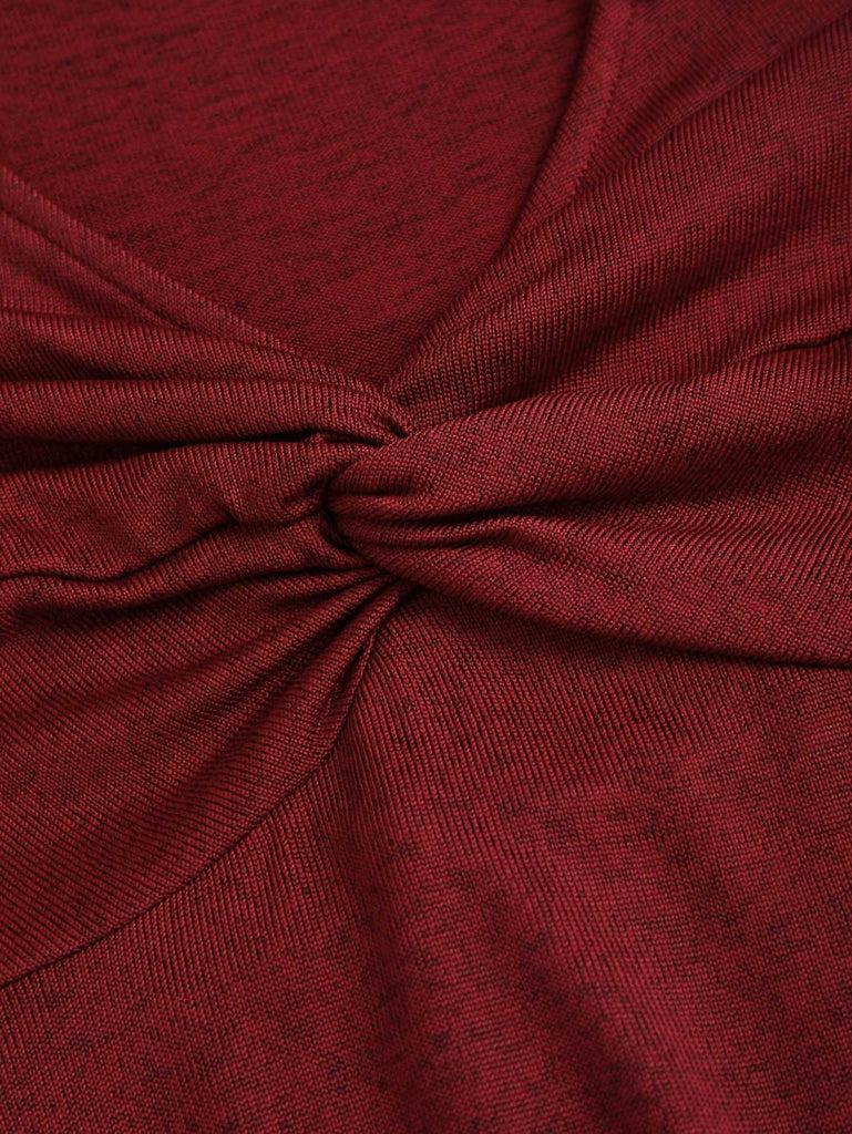 Red 1980s Asymmetrical Hem Gothic Hooded Jacket