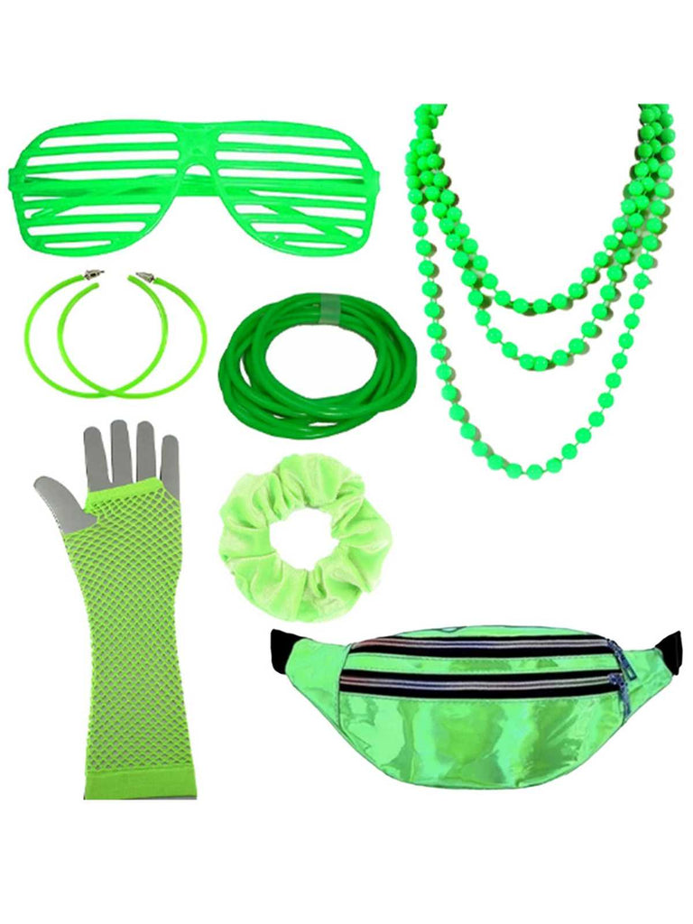1980s Retro Costume Colorful Accessory Set
