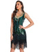 1920s Sequin Flapper Dress with Fringe Hem