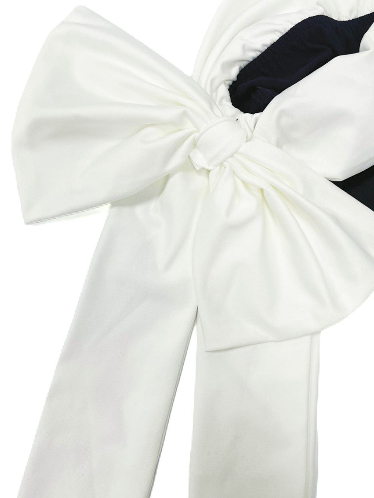 1930s Solid Off-Shoulder Tie Bodycon Maxi Dress