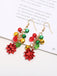 Christmas Flower Bell Necklace & Bracelet & Earring Set