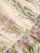 1950s Embroidered Mesh Lace-Up Sweetheart Neck Dress