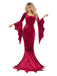 1930s Halloween Velvet Witch Batwing Sleeve Mermaid dress
