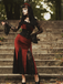 1930s Lace Long Sleeve Fishtail Dress