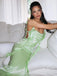 1970s Solid Satin Ruffle Backless Ruched Dress
