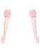 Pink Faux Fur Trim Long Gloves