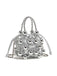 Metallic Beaded Drawstring Mini Bucket Bag