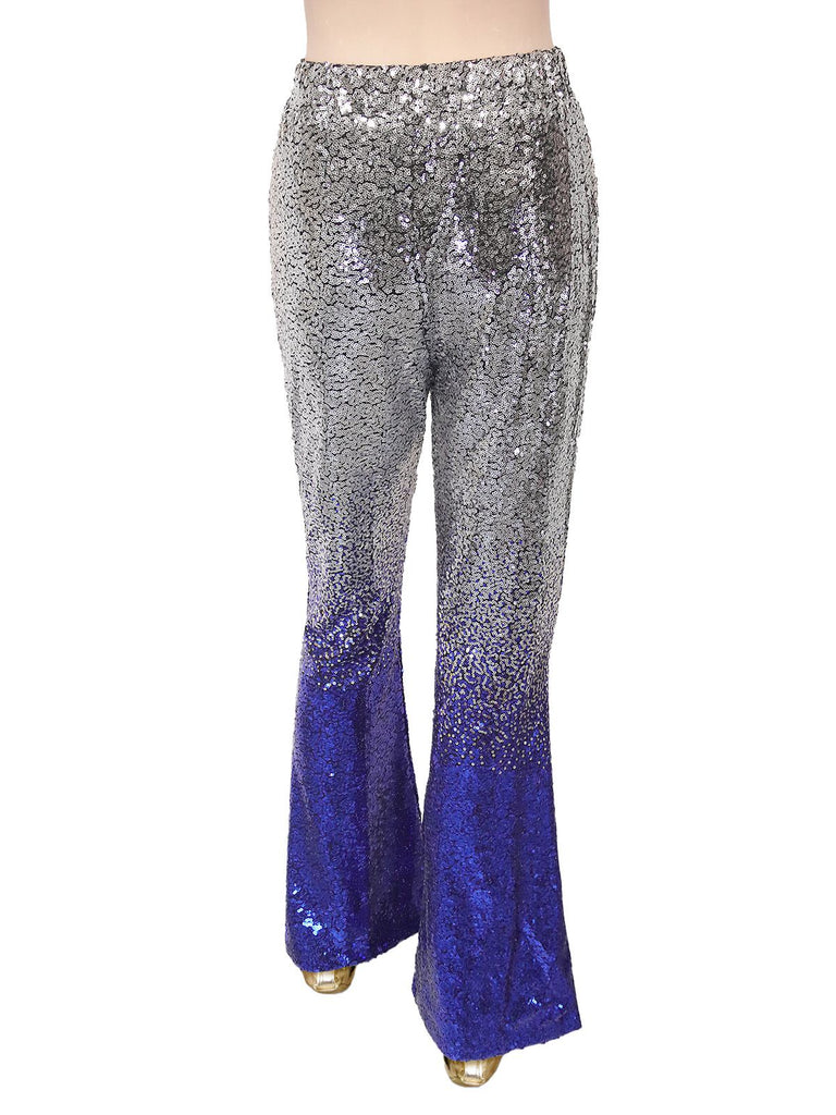 1920s Gradient Sequin Flared Pants