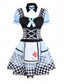Blue 1960s Alice Puff Sleeve Apron Dress