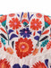 Multicolor 1960s Floral Bandeau Backless Romper