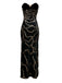 Black 1980s Strapless Sequin Bodycon Dress