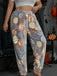 1970s Halloween Glowing Pumpkin Ghost Pajama Pants
