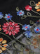 1950s Black Mesh Floral Embroidered Dress