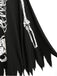 1970s Halloween Skeleton Bone Print Hooded Cape
