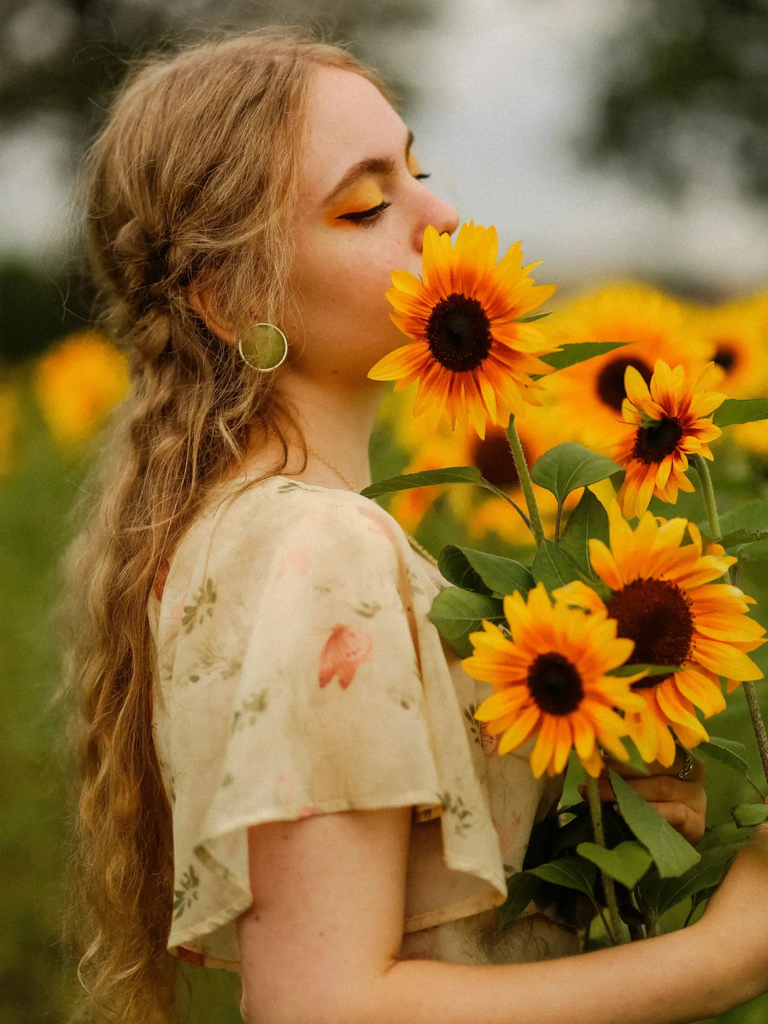Yellow 1930s Butterfly Flutter Sleeve Chiffon Dress
