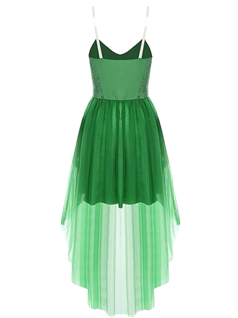 1970s Halloween Fairy Wings Sequin Tulle Costume Dress