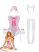 5PCS 1980s Bunny Girl Open Crotch Bodysuit Lingerie - vintage lingerie, retro nightgown, elegant sleepwear for vintage lovers