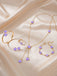 5PCS Five-Petal Flower Jewelry Set - vintage fashion, retro style