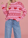 1980s Heart Pattern Valentine's Sweater