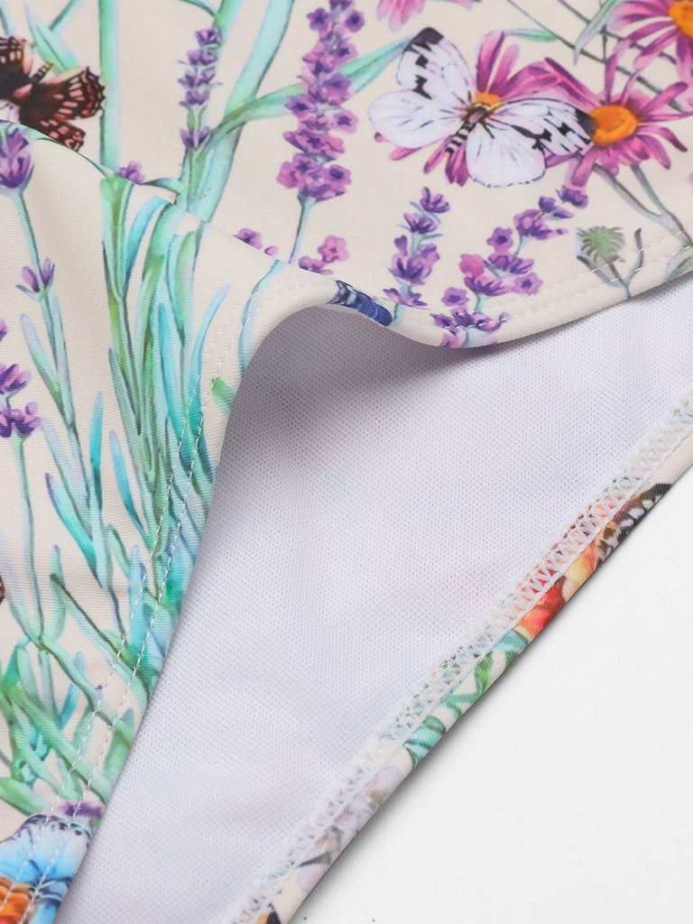 [US Warehouse] Butterfly Halter One-Piece Bikini Set
