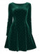 1980s Velvet Rhinestone Fit Party Dress