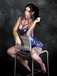 1970s Patent Leather Halter Laser Slip Nightdress
