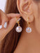 Christmas Rhinestone Snowflake Pearl Hat Snowman Stud Earrings