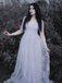 Lavender 1930s Sequin V-Neck Spaghetti Strap Dress