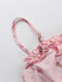 Pink 1960s Spaghetti Strap Roses Nightgown