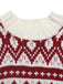 Red & White 1950s Christmas Fair Isle Knit Sweater