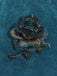 Vintage Rhinestones Rose Brooch
