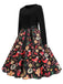 Black 1950s Christmas Gingerbread & Candy Cane Dress