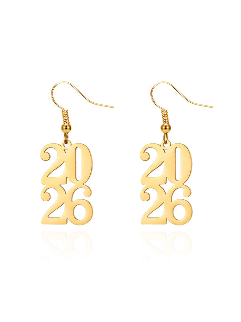2026 Hollow-Out Alloy Drop Earrings