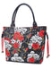 Vintage Punk Skull & Rose Print Handbag