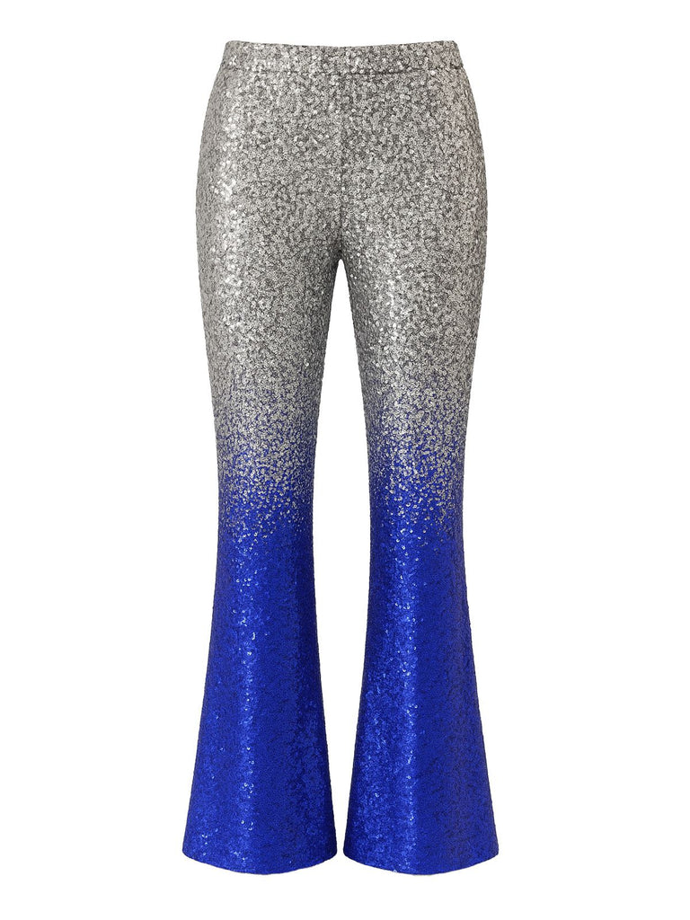 1920s Gradient Sequin Flared Pants