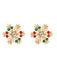 Vintage Christmas Snowflake Rhinestone Earrings