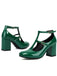 Patent T-Strap High Heel Pumps