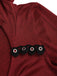 Red 1980s Asymmetrical Hem Gothic Hooded Jacket