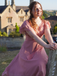 Pink 1950s Satin Belt Tulle Cocktail Dress