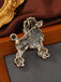Vintage Alloy Rhinestone Poodle Brooch