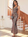 1920s Sequin V-Neck Maxi Dress