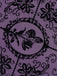 Purple 1930s Rose Flocked Neo-Chinese Dress