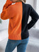 1940s Halloween Pumpkin Face ColorBlock Knit Sweater